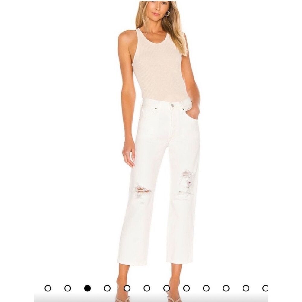 Citizen of Humanity premium vintage Emery high rise relaxed crop in moonstone 24
